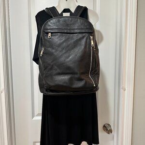 DKNY Black Sleek Soft Nappa Leather Backpack For Men or Women